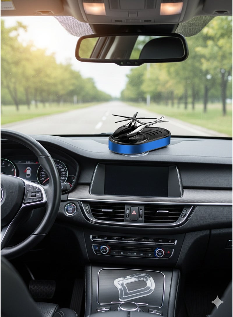 Car Air Freshener Mini Helicopter Rotating Solar Airplane – Stylish and Functional Solar-Powered Car Freshener with Rotating Design for a Fresh, Clean Interior - Image 2